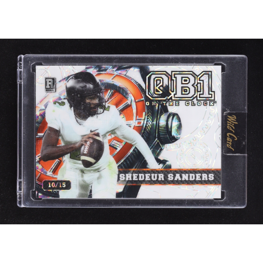 Shedeur Sanders 2024 Wild Card QB1 On The Clock White Mosaic #OCW-WH-SS2 #10/15 RC at PristineAuction.com