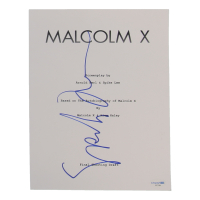 Spike Lee Signed "Malcolm X" 8x10 Script Cover Photo (ACOA) at PristineAuction.com