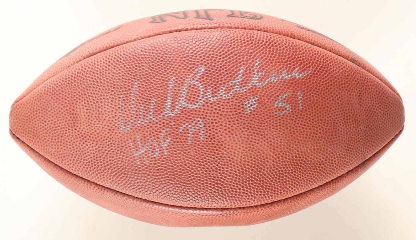 Dick Butkus Signed NFL Football Inscribed "HOF 79" With Display Case (Beckett) at PristineAuction.com Dick Butkus Signed NFL Football Inscribed "HOF 79" With Display Case (Beckett) at PristineAuction.com