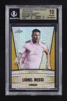 Lionel Messi 2023 Leaf Metal Special Release Legend Silver Mojo Gold Foil Proofs #LS13 #1/1 (BGS 10) at PristineAuction.com