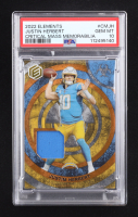 Justin Herbert 2022 Elements Critical Mass Memorabilia #CMJH #11/50 (PSA 10) at PristineAuction.com