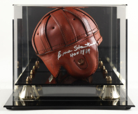 Ernie Stautner Signed Leather Football Mini Helmet Inscribed "HOF 1969" with Display Case (Beckett) at PristineAuction.com