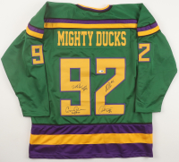 "The Mighty Ducks" Jersey Cast-Signed by (4) with Vincent LaRusso, Aaron Schwartz, Garette Henson, Danny Tamberelli  With Character Inscriptions (JSA) at PristineAuction.com