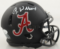 Jameson Williams Signed Alabama Crimson Tide Matte Black Speed Mini Helmet (JSA) at PristineAuction.com