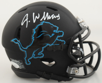 Jameson Williams Signed Lions Matte Black Speed Mini Helmet (JSA) at PristineAuction.com