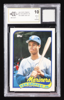 Ken Griffey Jr. 1989 Topps Traded #41T RC With Game Used Jersey (BCCG 10) at PristineAuction.com