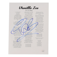 Vanilla Ice Signed 8x10 Lyrics Sheet (JSA) at PristineAuction.com