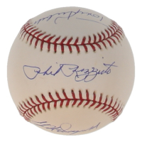 "Yankee Shortstop Greats" OML Baseball Signed By (5) with Derek Jeter, Phil Rizzuto, Gil McDougald, Bucky Dent (JSA) at PristineAuction.com