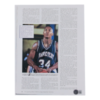 Ray Allen Signed Connecticut Huskies Magazine Page (Beckett) at PristineAuction.com