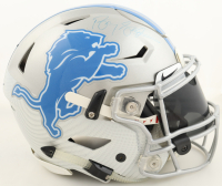 Barry Sanders Signed Lions Full-Size Authentic On-Field Hydro-Dipped Speed-Flex Helmet With Visor (Schwartz) at PristineAuction.com