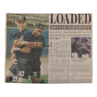 Chipper Jones & Tony Tarrasco Signed Newspaper Page (Beckett) at PristineAuction.com