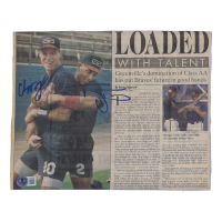 Chipper Jones & Tony Tarrasco Signed Newspaper Page (Beckett) at PristineAuction.com