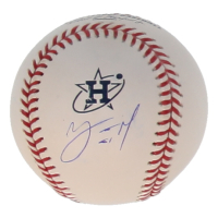 Yainer Diaz Signed OML Astros Logo Baseball (JSA) at PristineAuction.com
