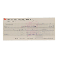 Maurice Richard Signed 1991 Personal Check (Beckett) at PristineAuction.com