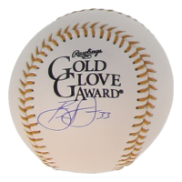 Brendan Donovan Signed Official Gold Glove Award Logo Baseball (JSA) at PristineAuction.com