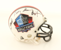 Hall of Fame Logo Mini Helmet Signed By (5) With Eric Dickerson, Lawrence Taylor, Ozzie Newsome, Tom Mack (Beckett) at PristineAuction.com