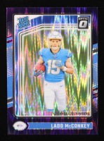 Ladd McConkey 2024 Donruss Optic Rated Rookie Purple Shock #266 RC at PristineAuction.com