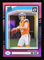 Bo Nix 2024 Donruss Optic Preview Rated Rookie Pink #369 RC at PristineAuction.com