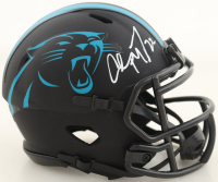 Christian McCaffrey Signed Panthers Eclipse Alternate Mini Speed Helmet (Beckett) at PristineAuction.com
