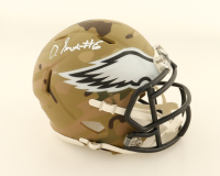 DeVonta Smith Signed Eagles Camo Alternate Speed Mini Helmet (Beckett) at PristineAuction.com