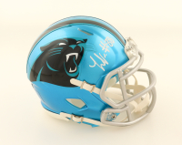 Terrace Marshall Jr. Signed Panthers Flash Alternate Speed Mini Helmet (Fanatics) at PristineAuction.com