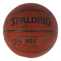 2002-03 Trail Blazers NBA Basketball Team-Signed By (17) With Scottie Pippen, Maurice Cheeks, Damon Stoudamire, Dale Davis (Beckett) at PristineAuction.com