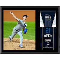 Walker Buehler Dodgers 2020 MLB World Series Champions Custom Framed Photo Display at PristineAuction.com
