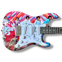 "Jackson 5" Custom Stratocaster Style Guitar Band-Signed by (4) with Jackie Jackson, Marlon Jackson, Jackie Jackson & Tito Jackson (JSA) at PristineAuction.com