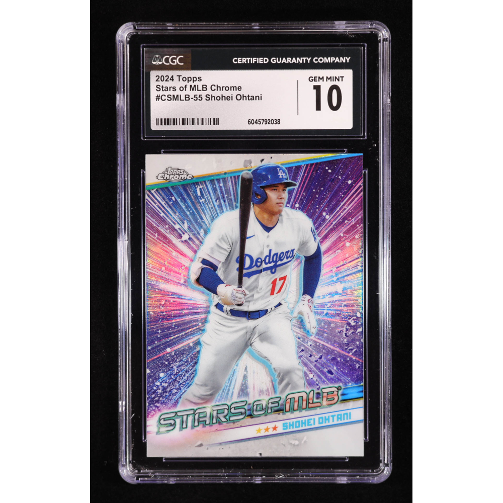 Shohei Ohtani 2024 Topps Stars of MLB Chrome #CSMLB55 (CGC 10) at PristineAuction.com