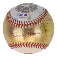 2022 Houston Astros 2022 World Series Logo Baseball Signed (13) With Jose Altuve, Jeremy Pena, Yordan Alvarez, Dusty Baker (PSA) at PristineAuction.com