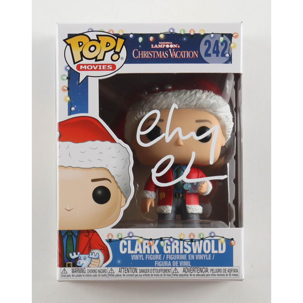 Chevy Chase Signed "National Lampoon's Christmas Vacation" #242 Clark Griswold Funko Pop! Vinyl Figure (JSA) at PristineAuction.com