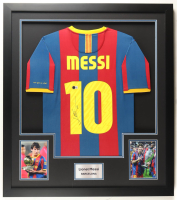 Lionel Messi Signed Custom Framed Jersey Display (Beckett) at PristineAuction.com