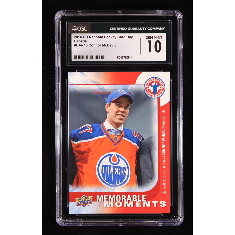 Connor McDavid 2015-16 Upper Deck National Hockey Card Day Canada #CAN16 RC (CGC 10) at PristineAuction.com