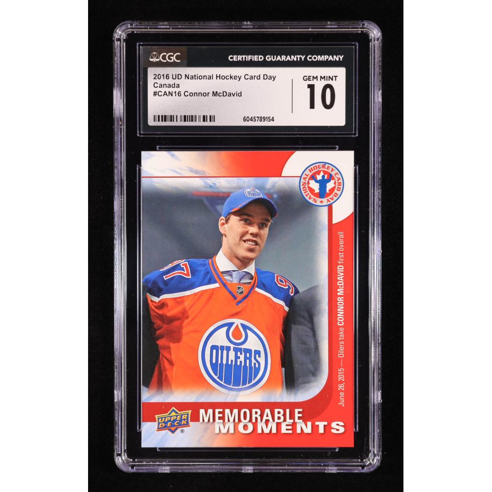 Connor McDavid 2015-16 Upper Deck National Hockey Card Day Canada #CAN16 RC (CGC 10) at PristineAuction.com