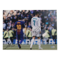 Lionel Messi & Cristiano Ronaldo Signed 12x16 Photo (Beckett) at PristineAuction.com