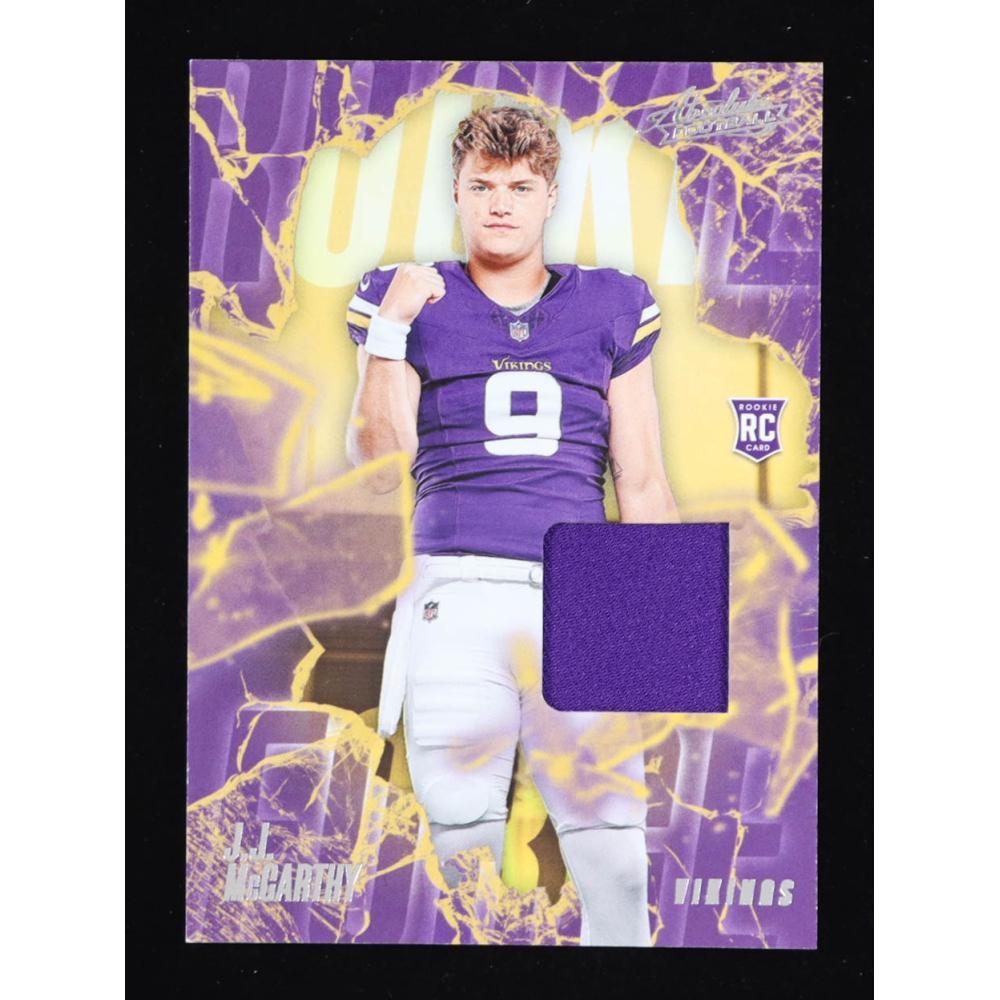 J.J. McCarthy 2024 Absolute Rookie Force Jerseys #13 RC at PristineAuction.com