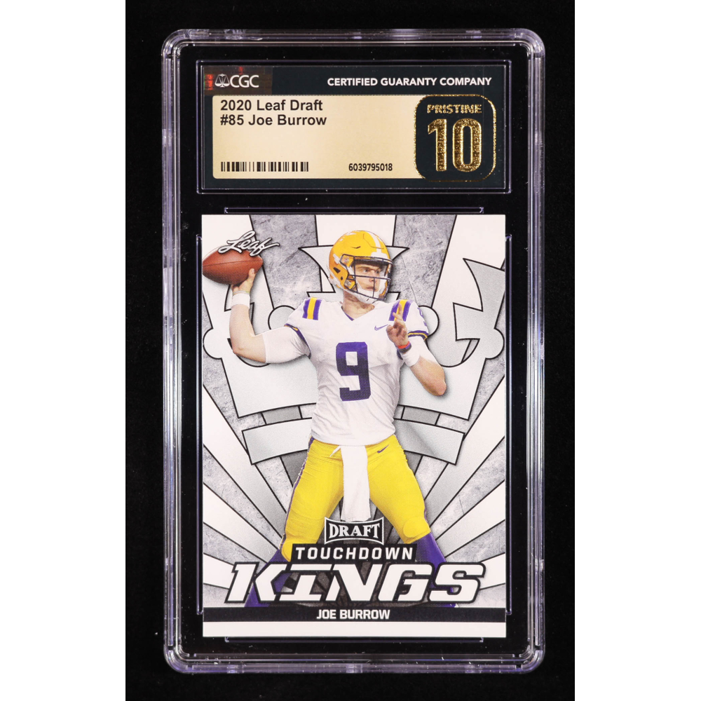 Joe Burrow 2020 Leaf Draft #85 RC (CGC 10 | Pristine Black Label) at PristineAuction.com