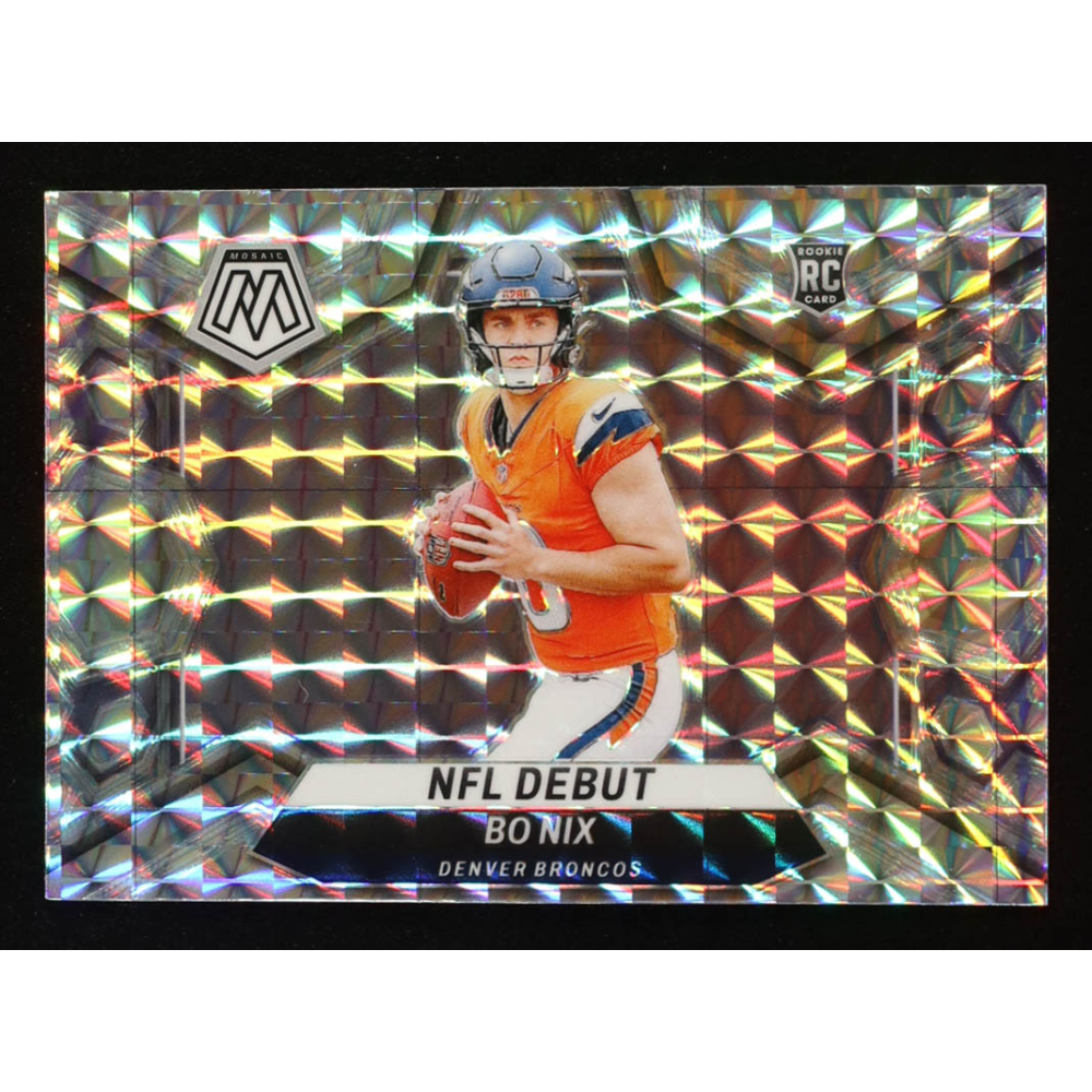 Bo Nix 2024 Panini Mosaic Mosaic #271 DEB RC at PristineAuction.com