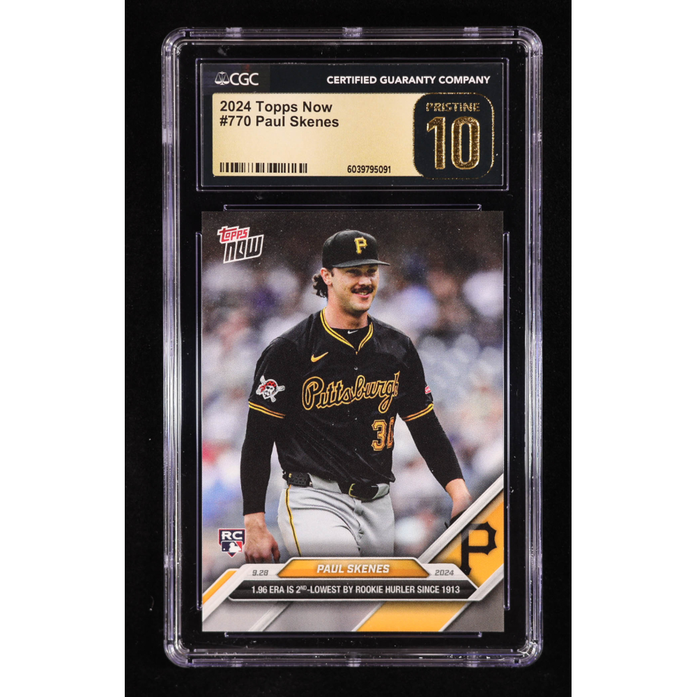 Paul Skenes 2024 Topps Now #770 RC (CGC 10 | Pristine Black Label) at PristineAuction.com