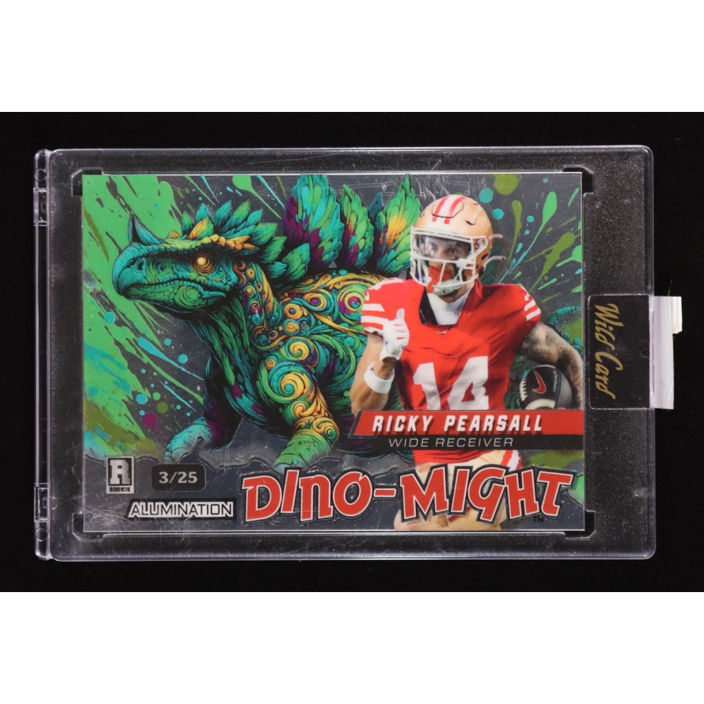 Ricky Pearsall 2024 Wild Card Alumination Dino-Might Stegosaurus Silver #DMSTG1-RP #03/25 RC at PristineAuction.com