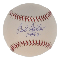 Bob Feller Signed OML Baseball Inscribed "HOF 62" (PSA) at PristineAuction.com