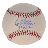 Bob Feller Signed OML Baseball Inscribed "HOF 62" (PSA) at PristineAuction.com