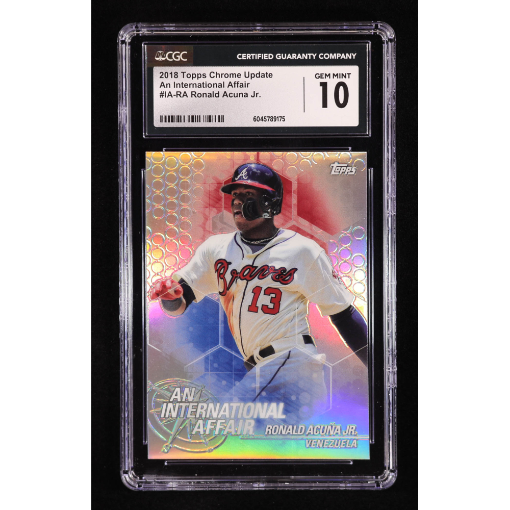 Ronald Acuna Jr. 2018 Topps Chrome Update An International Affair #IARA RC (CGC 10) at PristineAuction.com