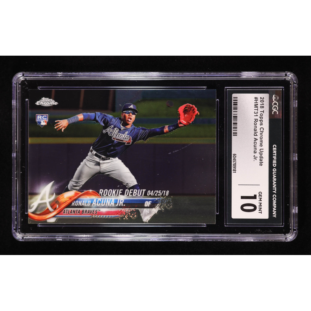 Ronald Acuna Jr. 2018 Topps Chrome Update #HMT31 RD RC (CGC 10) at PristineAuction.com