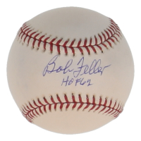 Bob Feller Signed OML Baseball Inscribed "HOF 62" (PSA) at PristineAuction.com