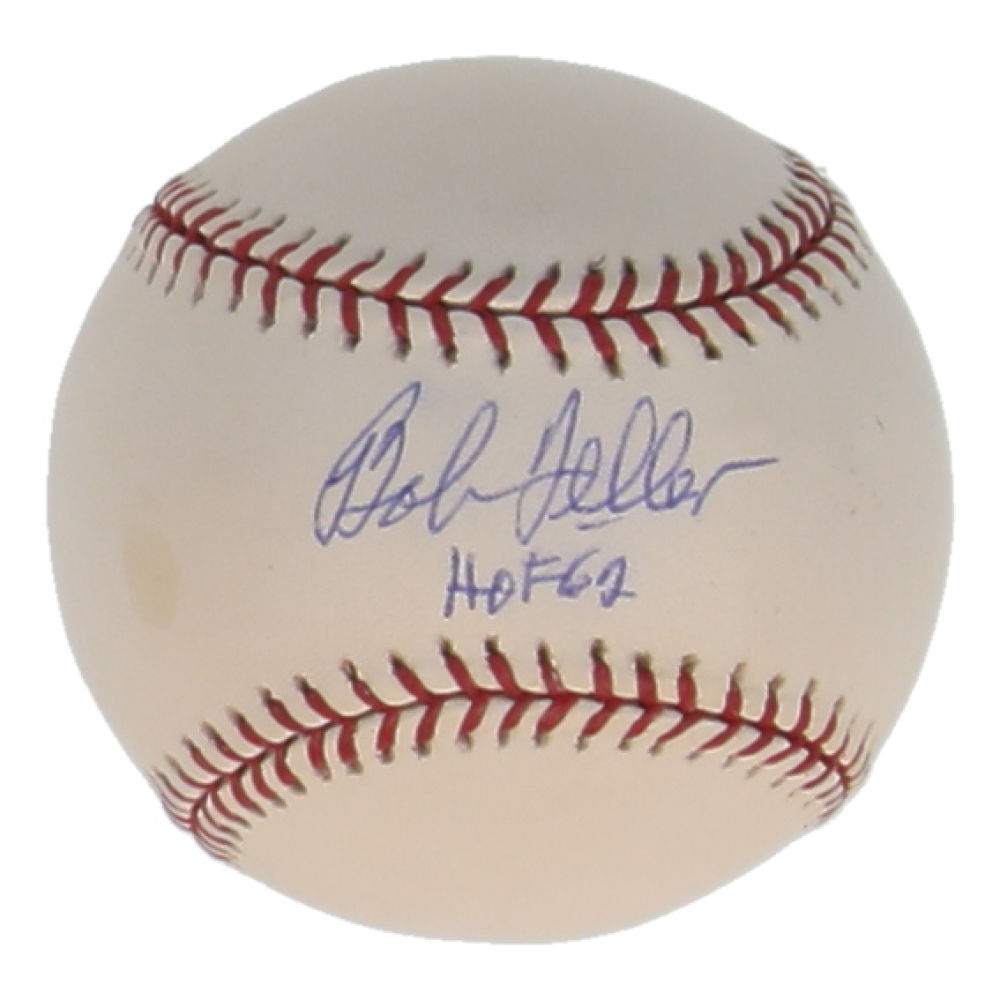 Bob Feller Signed OML Baseball Inscribed "HOF 62" (PSA) at PristineAuction.com