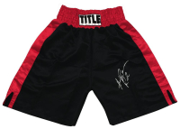 Hasim Rahman Signed Title Boxing Trunks Inscribed "Rock" (Schwartz) at PristineAuction.com