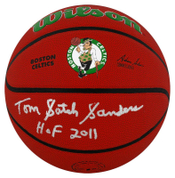 Tom Sanders Signed Celtics Logo Basketball Inscribed "Satch" & "HOF 2011" (Schwartz) at PristineAuction.com