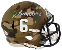 Devonta Smith Signed Alabama Crimson Tide Camo Alternate Speed Mini Helmet (Beckett) at PristineAuction.com