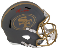John Taylor Signed 49ers Full-Size Slate Alternate Speed Helmet (Schwartz) at PristineAuction.com